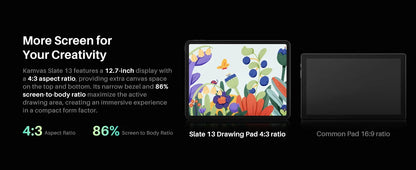 Huion Tablet Kamvas Slate 10/11/13 Android 14 Note Pad Portable Graphics Tablet 10-13 Inch, Bluetooth WIFI Wireless Connection - Nova Electronics