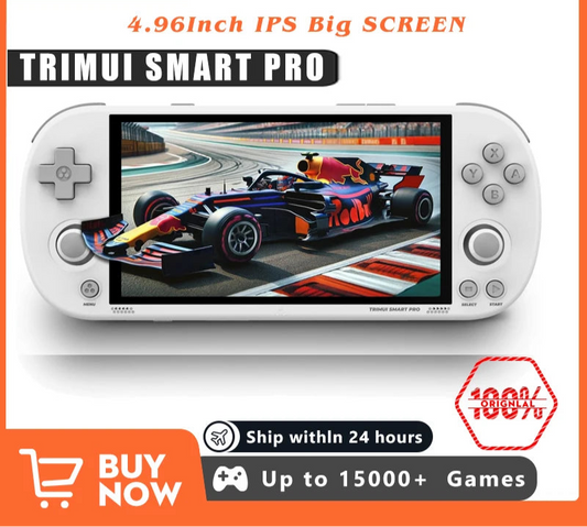 Trimui Smart Pro Handheld Game Console 4.96''IPS Screen Linux System Joystick RGB Lighting Smartpro Retro Video Game Player Gift