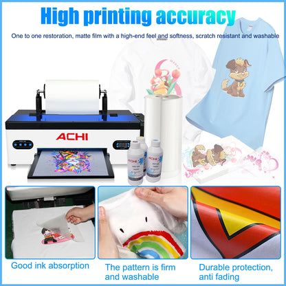ACHI A3 DTF Printer R1390 A3 T-shirts Printier ROLL DTF Transfer Film Printer With DTF Oven For Fabric T-shirt Clothes EU STOCK - Nova Electronics