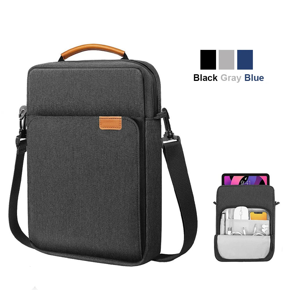 Tablet Shoulder Sleeve Bag For iPad air pro 12.9in iPad Air 10.9in Galaxy Tab A 10 Laptop Pouch Handbag Birefcase - Nova Electronics