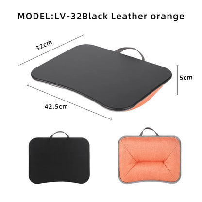 Portable Laptop Desk with Cushion Base - Wooden Lap Table for Bed, Couch & Travel - Built-in Mouse Pad & Storage - 42.5cm Bamboo Computer Tray for Students, Remote Workers & Digital Nomads - Nova Electronics