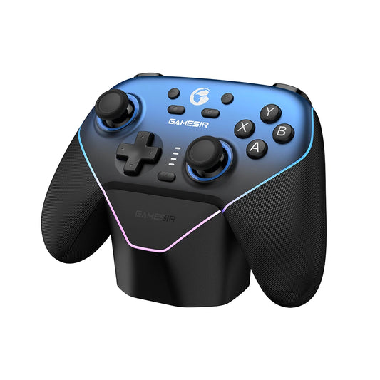 Wireless Switch Controller with Charging Dock | GameSir Super Nova Hall Effect Joysticks, RGB Lights, Anti-Drift, PC/Android/iOS Compatible, Dual Motors & Back Buttons - Nova Electronics