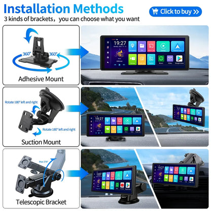 10.26 Inch Android 13 Rearview Mirror Dash Cam 8 Core CarPlay Android Auto 1080P GPS Bluetooth Touch Screen - Nova Electronics
