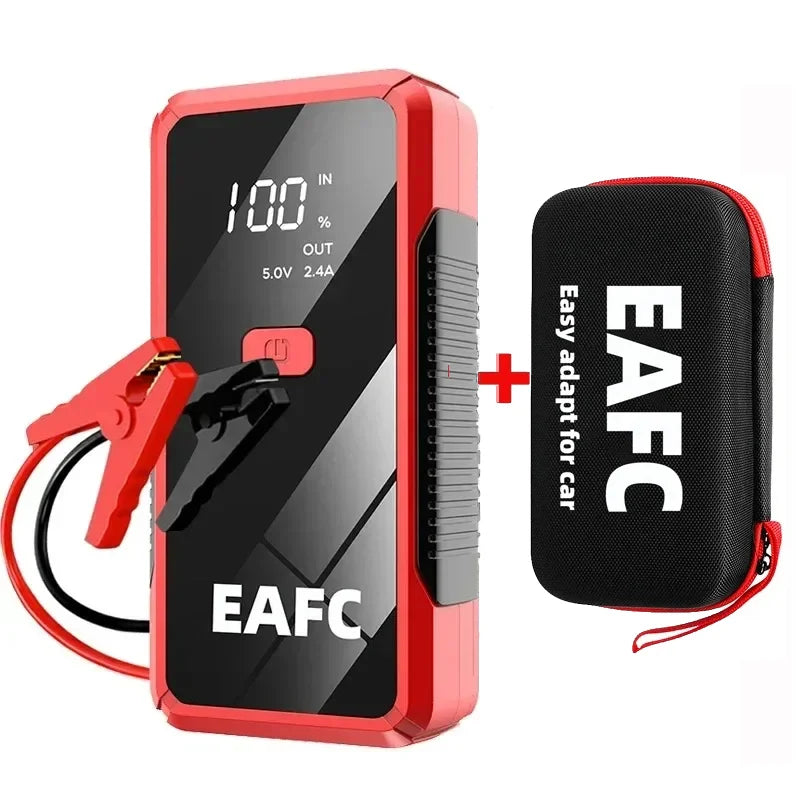 12V Car Jump Starter 18000mAh Portable Power Bank Emergency Auto Battery Booster 1200A Peak Current USB Charging Port LED Flashlight for Gasoline Diesel Vehicles Up to 6L Roadside Emergency Kit