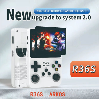 Handheld Game Console 3.5" Screen 15000+ Retro Games PSP PS1 N64 Portable Gaming Device 3000mAh Battery ArkOS System 640x480 Display Rechargeable Emulator Player for Kids Adults Gamers Travel Entertainment