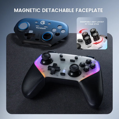 Wireless Switch Controller with Charging Dock | GameSir Super Nova Hall Effect Joysticks, RGB Lights, Anti-Drift, PC/Android/iOS Compatible, Dual Motors & Back Buttons - Nova Electronics