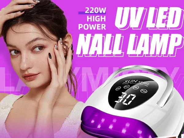 220W LED UV Light Dryer for Nails Gel Polish with 57 Lamp Beads 4 Timer Setting & LCD Touch Display Screen - Nova Electronics
