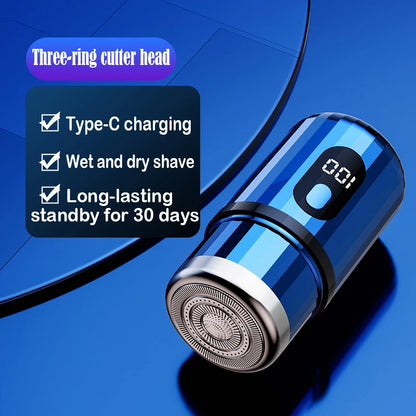 Mini Electric Shaver USB-C Rechargeable Shaver Waterproof Portable Shaver Powerful Travel Home Use Cordless Shaver - Nova Electronics