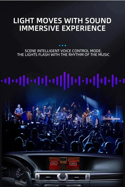 Symphony Car Foot Mat Ambient Light Welcome Logo App Control RGB Led Acrylic Car Interior Decorative Atmosphere Neon Lamp