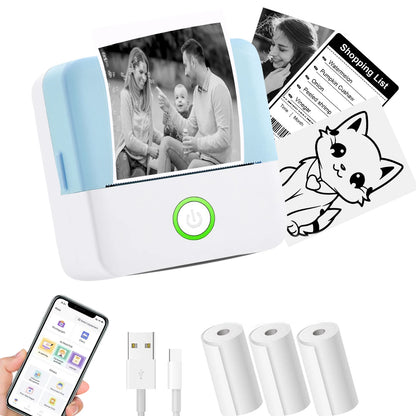 Mini Pocket Thermal Printer – Inkless Bluetooth Sticker Maker for Journaling, Photos & Notes | Portable 203DPI Printer with Free Cut & 57mm Roll Feed - Nova Electronics