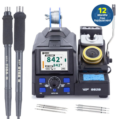 WEP 982D Precision Soldering Station 150W Rapid Heating Auto Calibration Professional Iron for SMD IC Repair C245 C210 982D-II - Nova Electronics