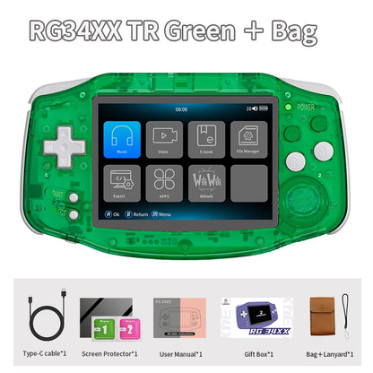 RG34XX Retro Handheld Game Console 3.4" IPS 720x480 Linux 3500mAh Bluetooth WiFi - Nova Electronics
