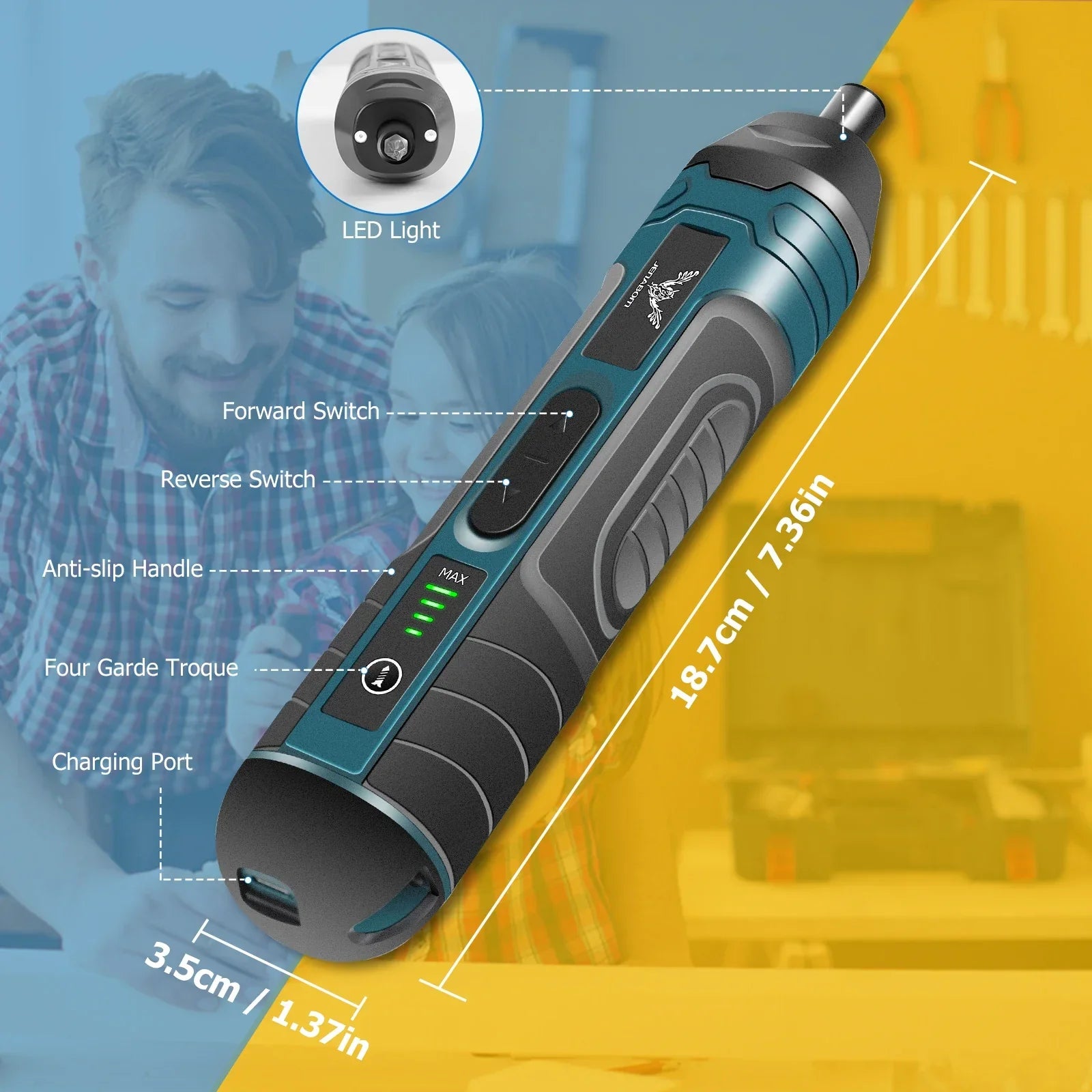 JENABOM 3.6V cordless electric screwdriver set mini multifunctional precision wireless charging screwdriver charging drill tools - Nova Electronics