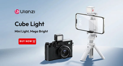 Ulanzi VL49 6W Mini Vlog LED Fill Light White 2000mAh 5500K Zoom Lighting Photographic Lighting Video Phone Selfie Fill Lamps