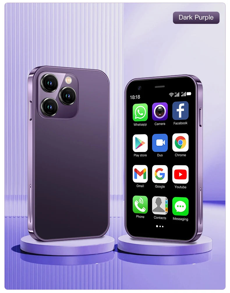 SERVO 15SE Mini Smartphone 3G WCDMA Android System WiFi Hotspot Play Store 3.0" Display Small Palm Smart Phones Dual SIM Standby