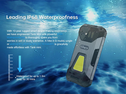 Unihertz 8849 Tank Mini Rugged Smartphone 4.3 Inch Display Android 13 5800mAh 24GB 256GB Helio G99 Octa Core 100MP Cameras IP68 - Nova Electronics