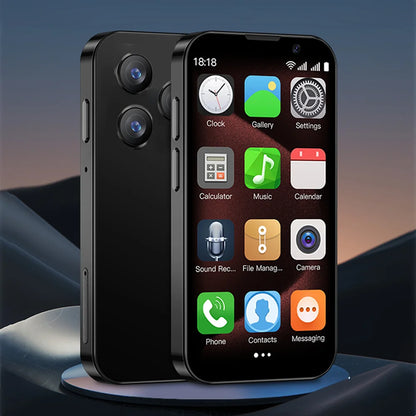 Mini Smartphone 3 Inch Android 8.1 Unlocked Dual SIM 2GB+16GB MTK6580 Quad Core Face Recognition WiFi Bluetooth GPS Compact Mobile Phone with Type-C Charging 5MP Camera 1000mAh Battery for Travel Backup Emergency
