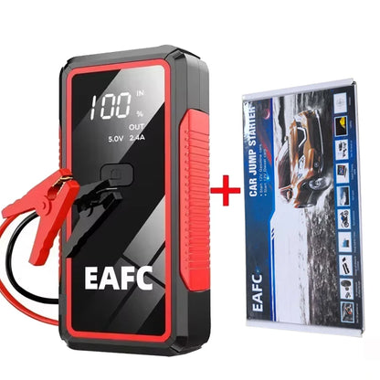12V Car Jump Starter 18000mAh Portable Power Bank Emergency Auto Battery Booster 1200A Peak Current USB Charging Port LED Flashlight for Gasoline Diesel Vehicles Up to 6L Roadside Emergency Kit