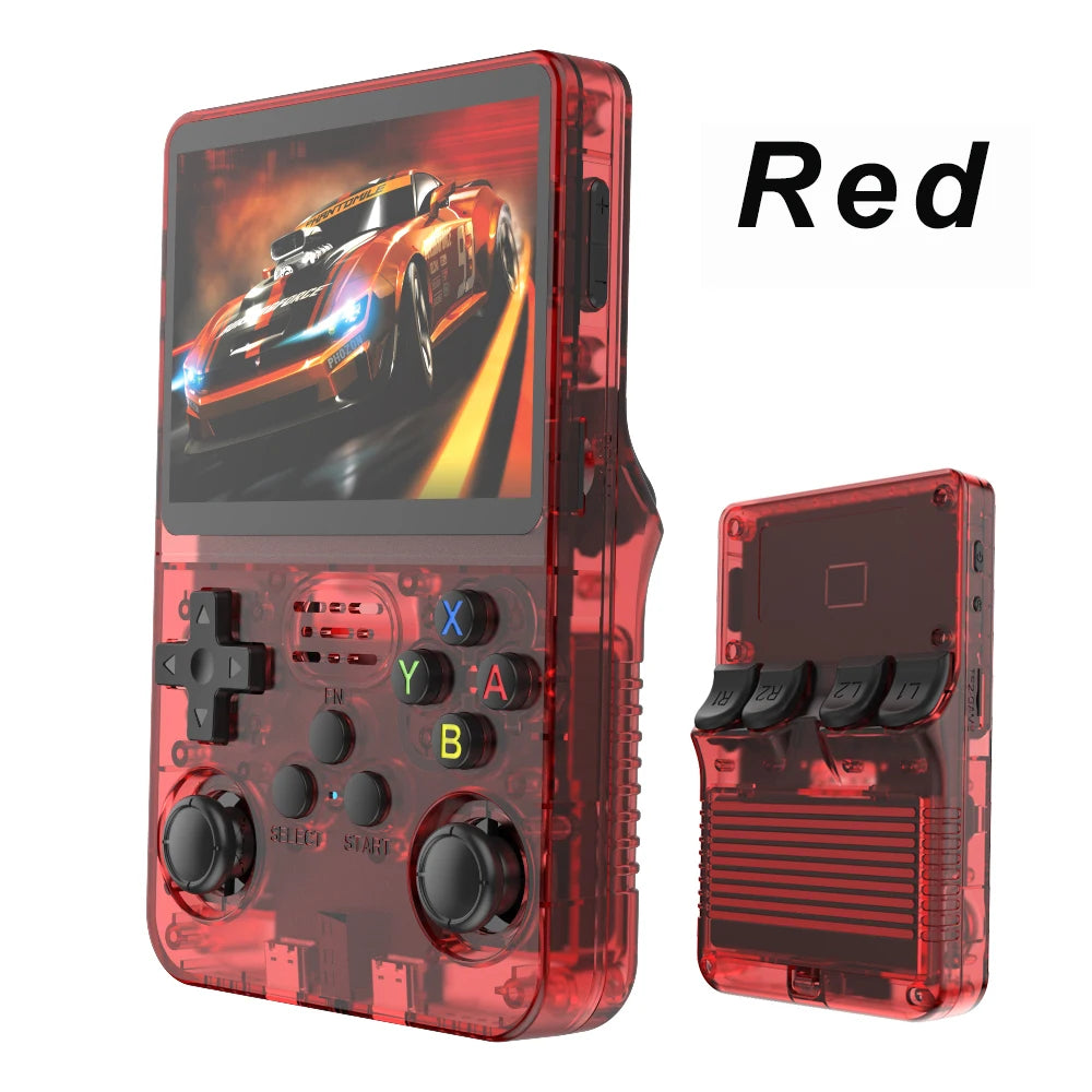 Handheld Game Console 3.5" Screen 15000+ Retro Games PSP PS1 N64 Portable Gaming Device 3000mAh Battery ArkOS System 640x480 Display Rechargeable Emulator Player for Kids Adults Gamers Travel Entertainment