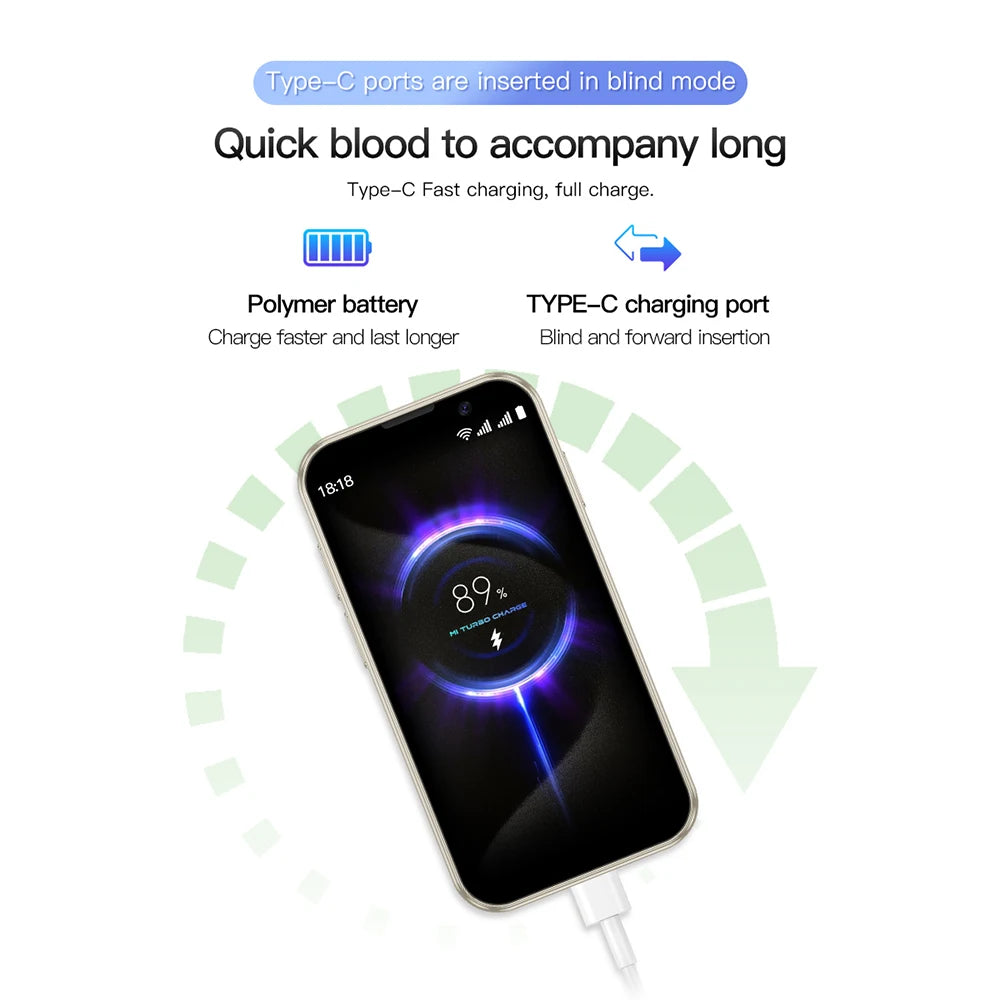 Mini Smartphone 3 Inch Android 8.1 Unlocked Dual SIM 2GB+16GB MTK6580 Quad Core Face Recognition WiFi Bluetooth GPS Compact Mobile Phone with Type-C Charging 5MP Camera 1000mAh Battery for Travel Backup Emergency