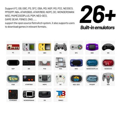 Trimui Smart Pro Handheld Game Console 4.96'' IPS Screen Linux System Joystick RGB Lighting Trimui Retro Video Game Console Gift