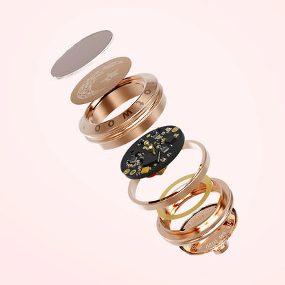 Long Distance Touch Bracelets for Couples, Vibrating & Light Up Smart Jewelry to Stay Connected Anywhere, iOS & Android App Compatible with Secret Messaging & Anniversary Reminders, Adjustable Romantic Gift Set