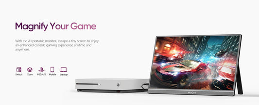 15.6" FHD 1080P Portable Monitor with HDR10 IPS Display for Gaming and Work - Nova Electronics