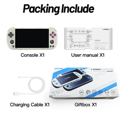 TRIMUI Smart Pro Handheld Game Console with 12000+ Retro Games, 4.95" IPS Display, 5000mAh Battery, 64GB Storage