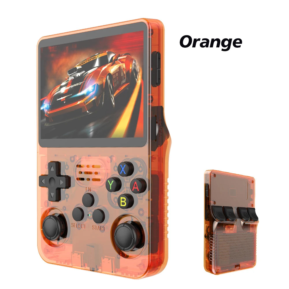 Handheld Game Console 3.5" Screen 15000+ Retro Games PSP PS1 N64 Portable Gaming Device 3000mAh Battery ArkOS System 640x480 Display Rechargeable Emulator Player for Kids Adults Gamers Travel Entertainment