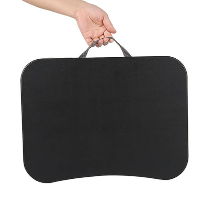 Portable Laptop Desk with Cushion Base - Wooden Lap Table for Bed, Couch & Travel - Built-in Mouse Pad & Storage - 42.5cm Bamboo Computer Tray for Students, Remote Workers & Digital Nomads - Nova Electronics