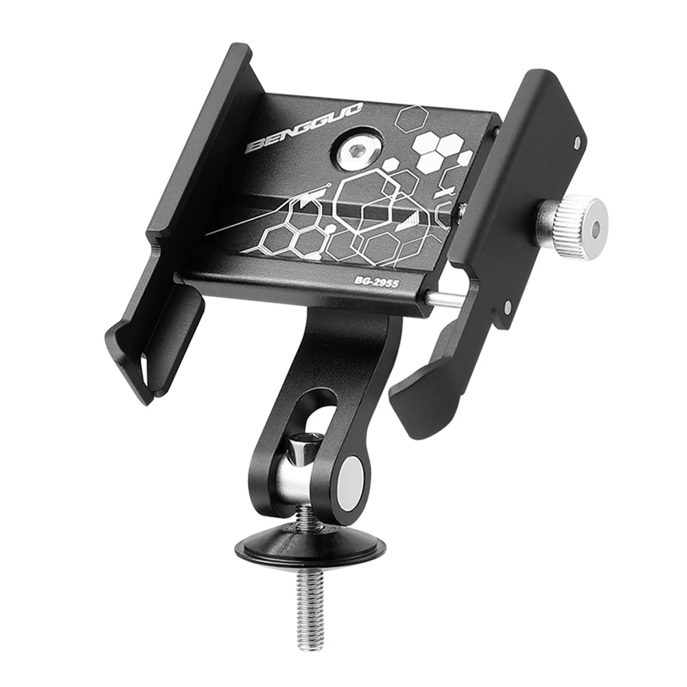 Aluminum Bike Phone Holder Shockproof Motorcycle Phone Mount Adjustable Universal Bottom Support Design for Bicycle Phone Mount - Nova Electronics