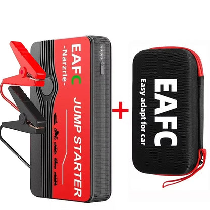 12V Car Jump Starter 18000mAh Portable Power Bank Emergency Auto Battery Booster 1200A Peak Current USB Charging Port LED Flashlight for Gasoline Diesel Vehicles Up to 6L Roadside Emergency Kit