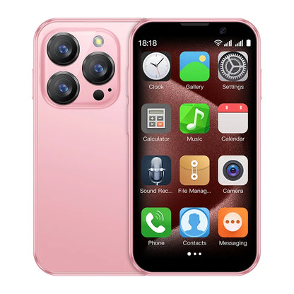 Mini Smartphone 3 Inch Android 8.1 Unlocked Dual SIM 2GB+16GB MTK6580 Quad Core Face Recognition WiFi Bluetooth GPS Compact Mobile Phone with Type-C Charging 5MP Camera 1000mAh Battery for Travel Backup Emergency
