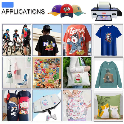 ACHI A3 DTF Printer R1390 A3 T-shirts Printier ROLL DTF Transfer Film Printer With DTF Oven For Fabric T-shirt Clothes EU STOCK - Nova Electronics