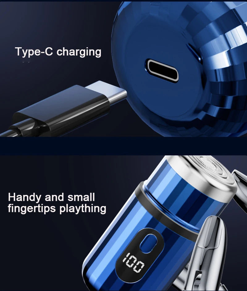 Mini Electric Shaver USB-C Rechargeable Shaver Waterproof Portable Shaver Powerful Travel Home Use Cordless Shaver - Nova Electronics
