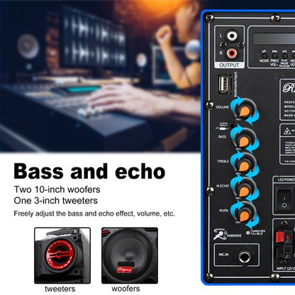 Portable Bluetooth Party Speaker Sub Woofer Heavy Bass Sound System & Mic lot - Nova Electronics