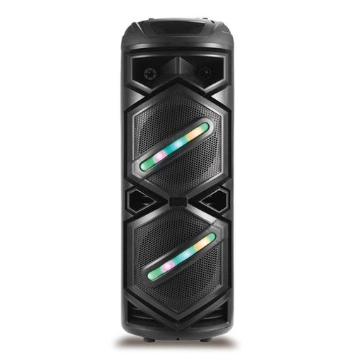 6000W Portable Bluetooth Speaker with Dual 8" Subwoofers – Deep Bass Wireless Party Sound System with Mic, FM, and Rechargeable Battery for Outdoor Events, Home Gatherings & Karaoke - Nova Electronics
