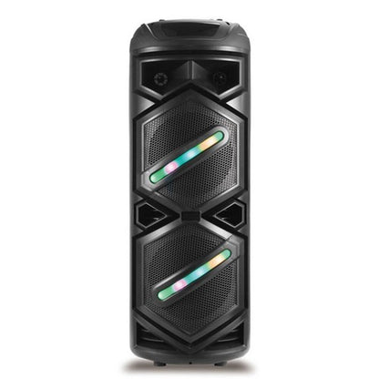 6000W Portable Bluetooth Speaker with Dual 8" Subwoofers – Deep Bass Wireless Party Sound System with Mic, FM, and Rechargeable Battery for Outdoor Events, Home Gatherings & Karaoke - Nova Electronics