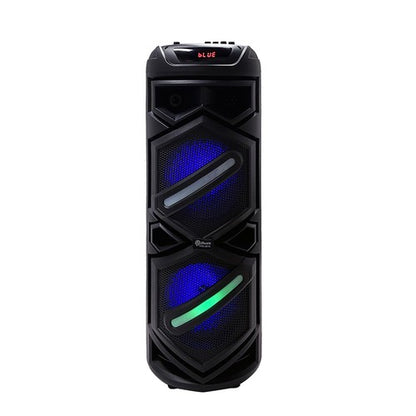 6000W Portable Bluetooth Speaker with Dual 8" Subwoofers – Deep Bass Wireless Party Sound System with Mic, FM, and Rechargeable Battery for Outdoor Events, Home Gatherings & Karaoke - Nova Electronics