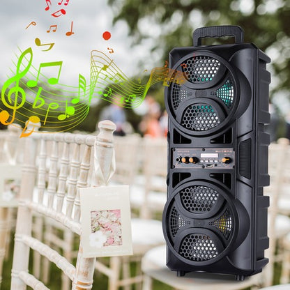 Portable Bluetooth Party Speaker Sub Woofer Heavy Bass Sound System & Mic lot - Nova Electronics