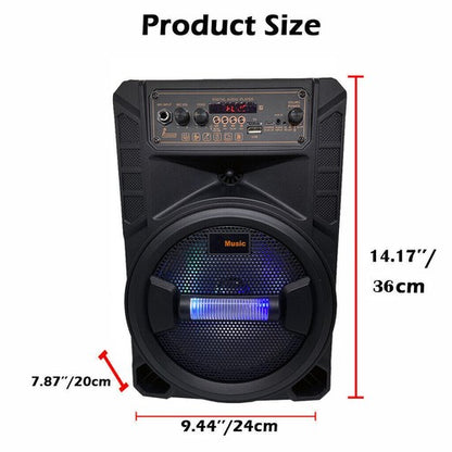 Portable 6000W Bluetooth Speaker Sub Woofer Heavy Bass Sound System Party & Mic - Nova Electronics