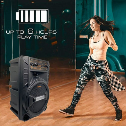 Portable Bluetooth Speaker: Heavy Bass Sound System for Parties & Events with Microphone - Wireless, Rechargeable, High-Fidelity Audio Experience - Nova Electronics